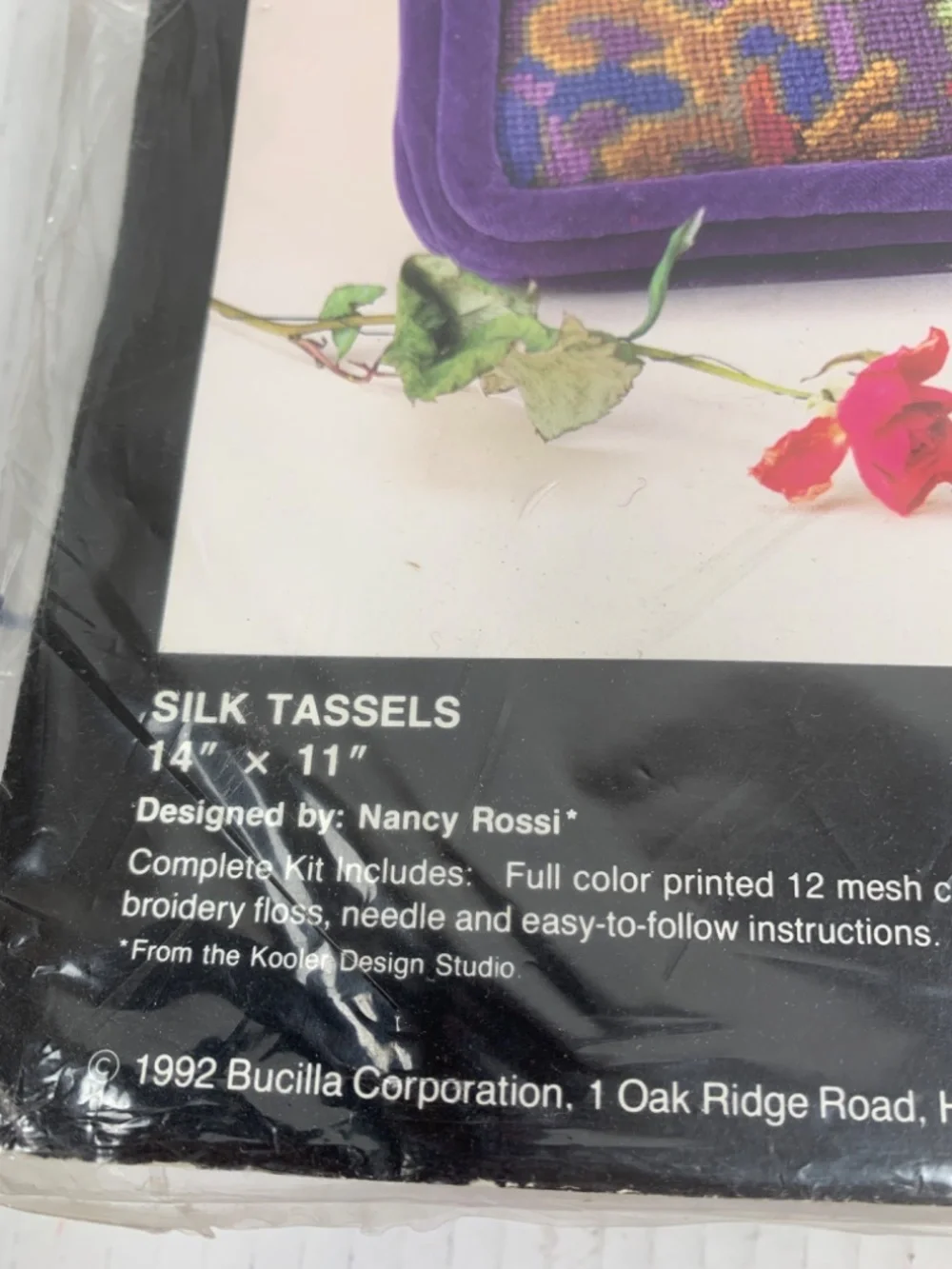 Bucilla Needlepoint Pillow Kit 4660 Silk Tassels 14